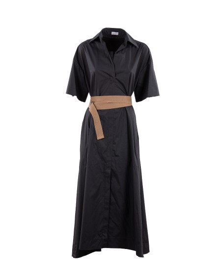 Shop BRUNELLO CUCINELLI  Abito: Brunello Cucinelli chemisier in cotone.
Cintura a trazione removibile.
100% COTONE
Fabbricato in Italia.. M0H93A5306-C101